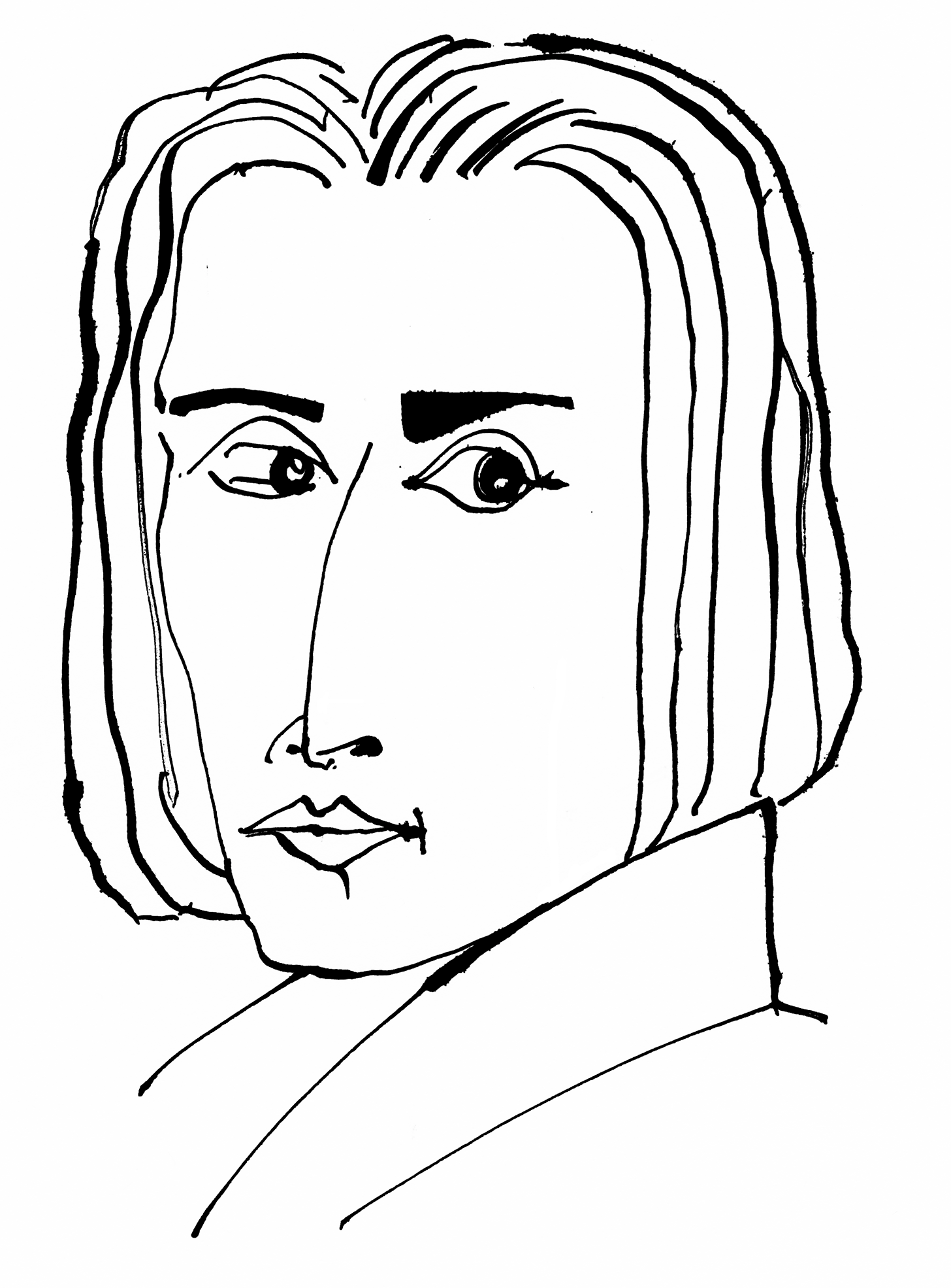 drawing of Franz List